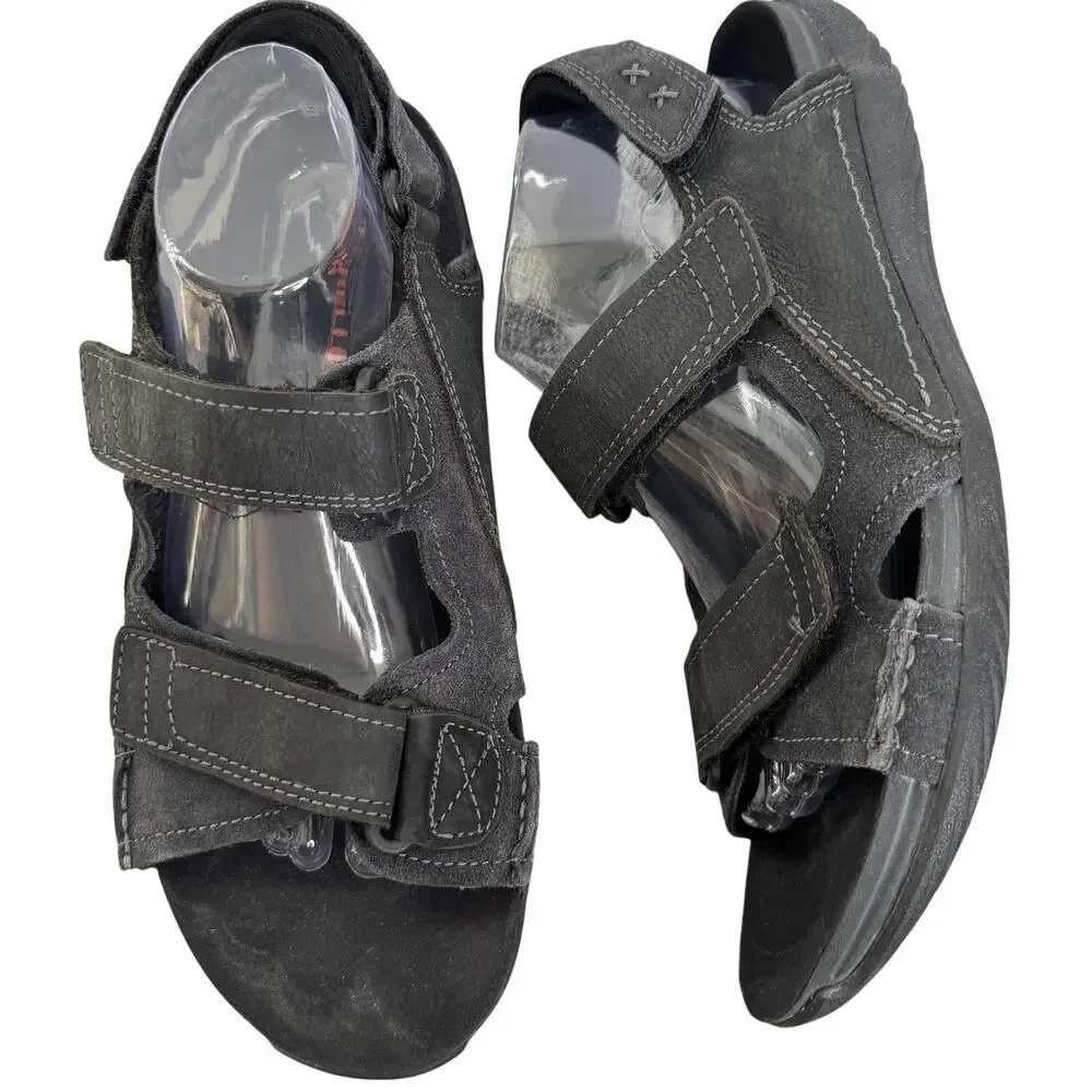 Merrell Black Leather Performance Sport Hiking Sandals Men’s Size 10